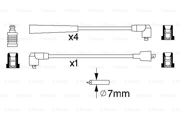 Купить 0986356841 Bosch Провода высокого напряжения