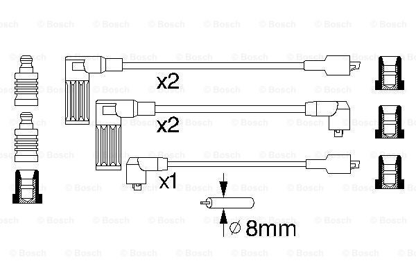 Провода зажигания Bosch 0986356846 цена, от 14.61 USD