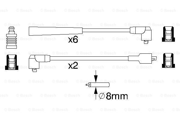 Высоковольтные провода 0986356858 Bosch
