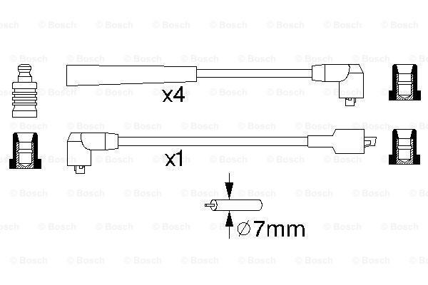 Купить 0986356859 Bosch Провода высокого напряжения