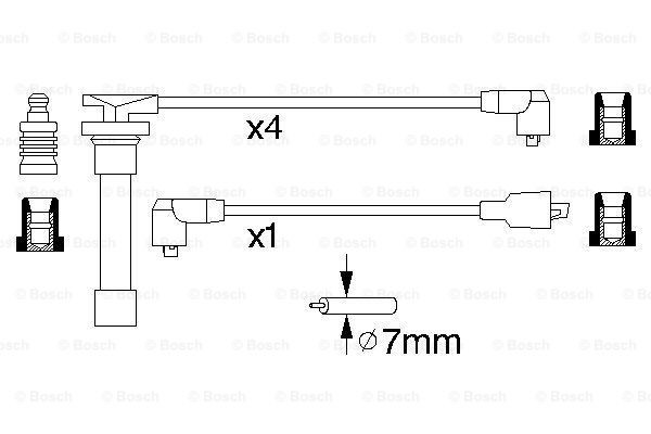 Высоковольтные провода 0986356893 Bosch