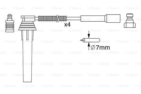 Высоковольтные провода 0986357052 Bosch
