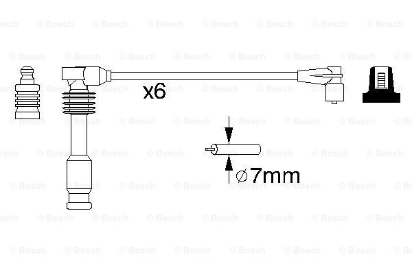0986357055 Bosch Провода высоковольтные