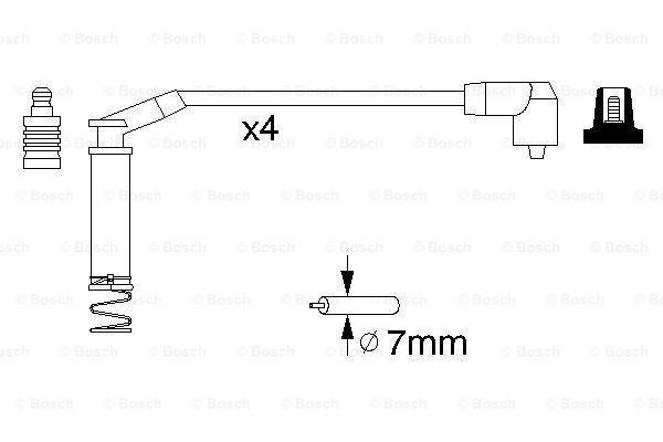 Провода зажигания Bosch 0986357124 цена, от 40.34 USD