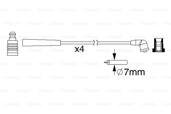 0986357195 Bosch Провода высоковольтные
