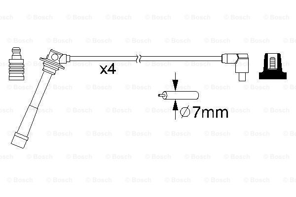 0986357198 Bosch Провода высоковольтные