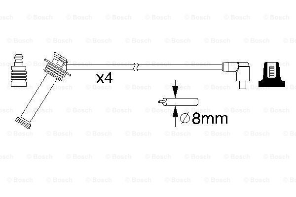 Высоковольтные провода 0986357208 Bosch
