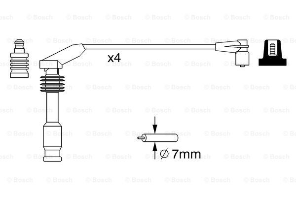 Провода зажигания Bosch 0986357226 цена, от 26.88 USD