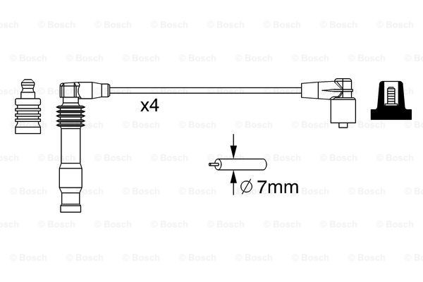 Купить 0986357228 Bosch Провода высокого напряжения