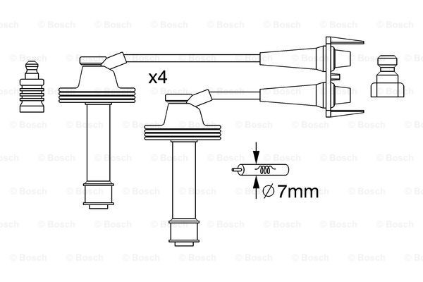 Высоковольтные провода 0986357238 Bosch