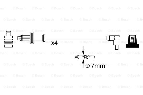 0986357240 Bosch Провода высоковольтные