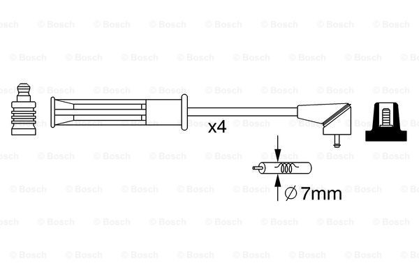 Высоковольтные провода 0986357256 Bosch