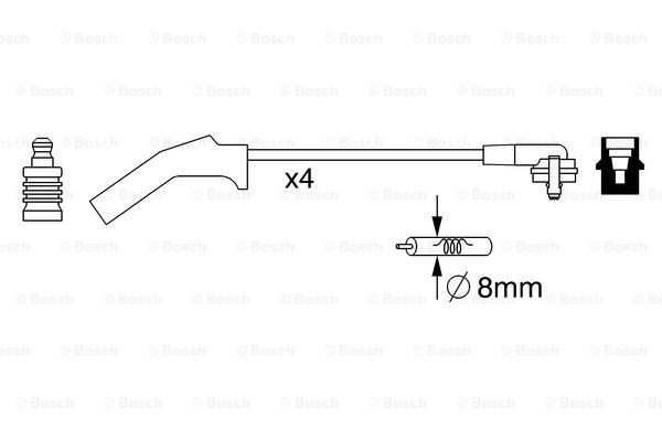 Провода зажигания Bosch 0986357257 цена, от 25.00 USD