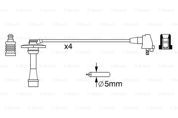 0986357259 Bosch Провода высоковольтные