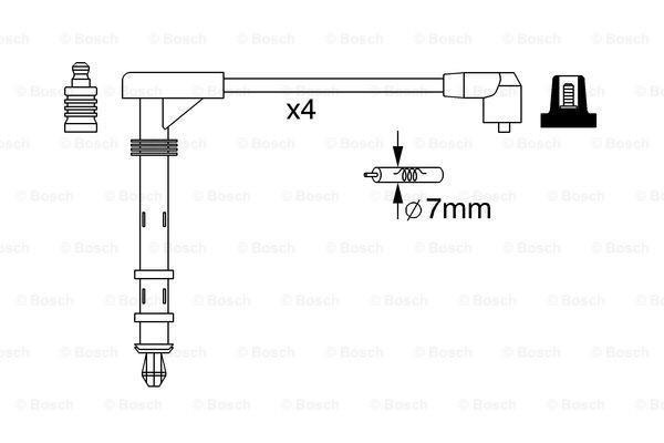 Высоковольтные провода 0986357261 Bosch