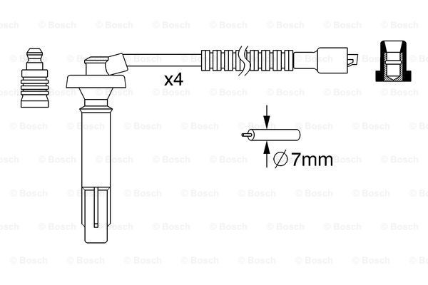 0986357262 Bosch Провода высоковольтные