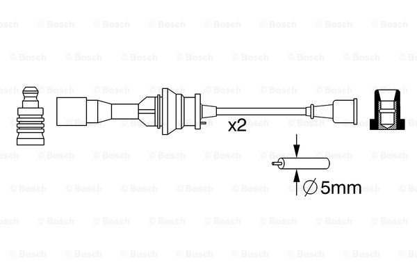 0986357266 Bosch Провода высоковольтные