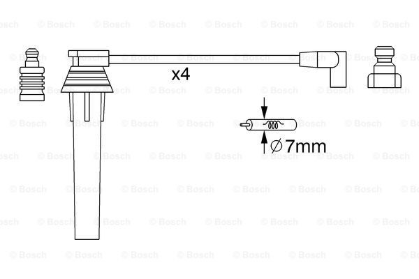 Купить 0986357270 Bosch Провода высокого напряжения