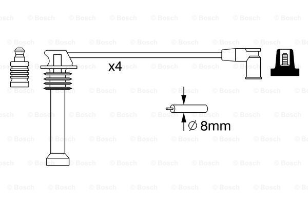Купить 0986357271 Bosch Провода высокого напряжения