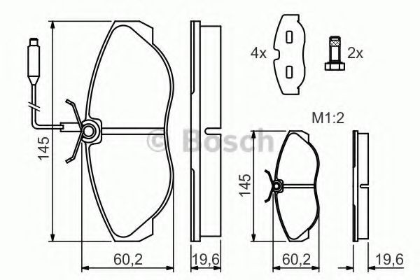 Купить 0986424030 Bosch Колодки тормозные