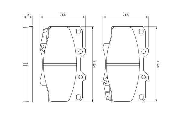 Передние тормозные колодки 0986424134 Bosch