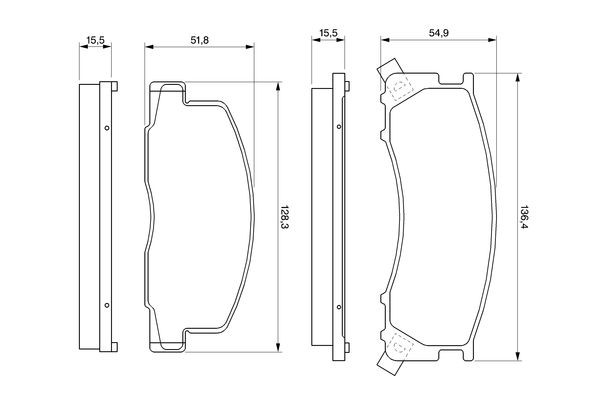Тормозные колодки Bosch 0986424183