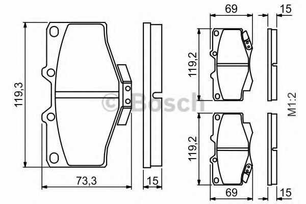 0986424268 Bosch Колодки передние