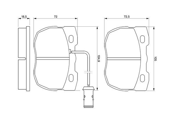 Тормозные колодки Bosch 0986424287