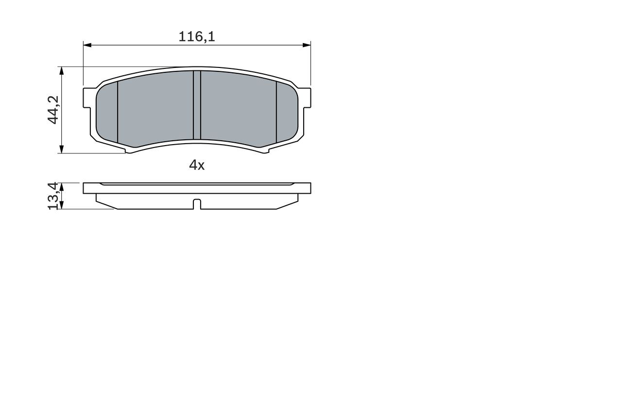 Задние тормозные колодки 0986424313 Bosch