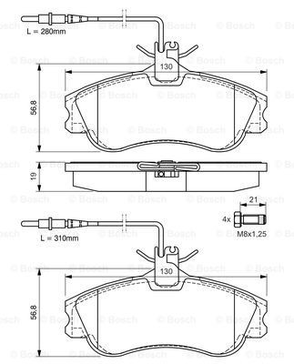 0986424414 Bosch Колодки передние