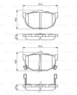 Колодки дисковые  Bosch 0986424418 цена, от 19.00 USD