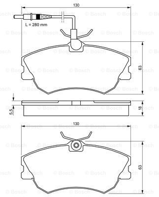 Купить 0986424451 Bosch Колодки тормозные