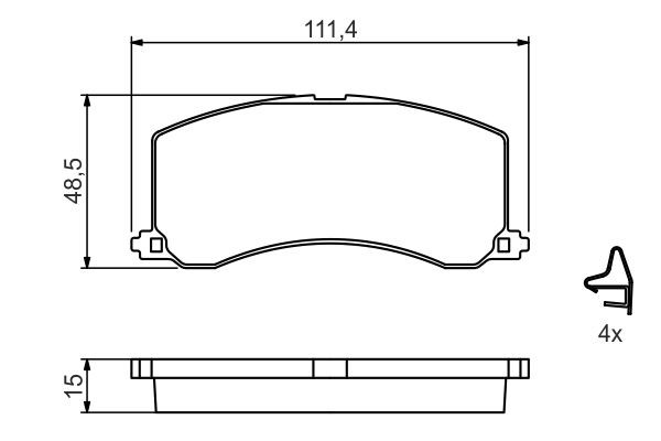Передние тормозные колодки 0986424465 Bosch