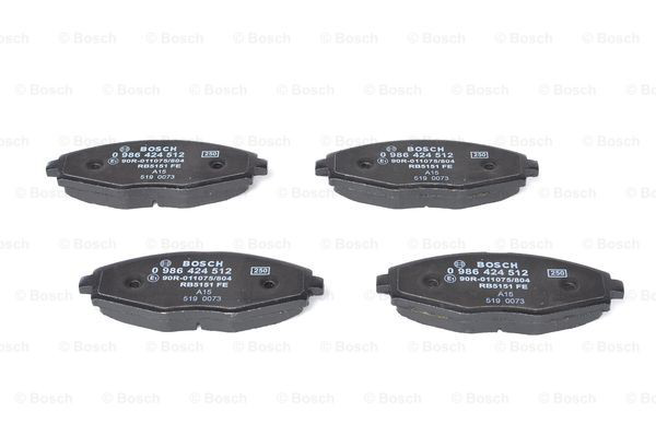 Передние тормозные колодки 0986424512 Bosch