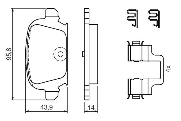 0986424528 Bosch Колодки тормозные дисковые комплект