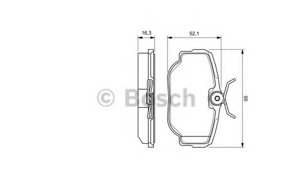 Купить 0986424564 Bosch Колодки тормозные задние, дисковые