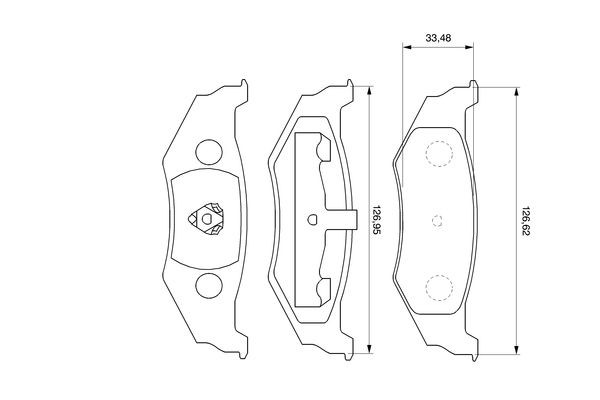 Купить 0986424585 Bosch Колодки тормозные задние, дисковые