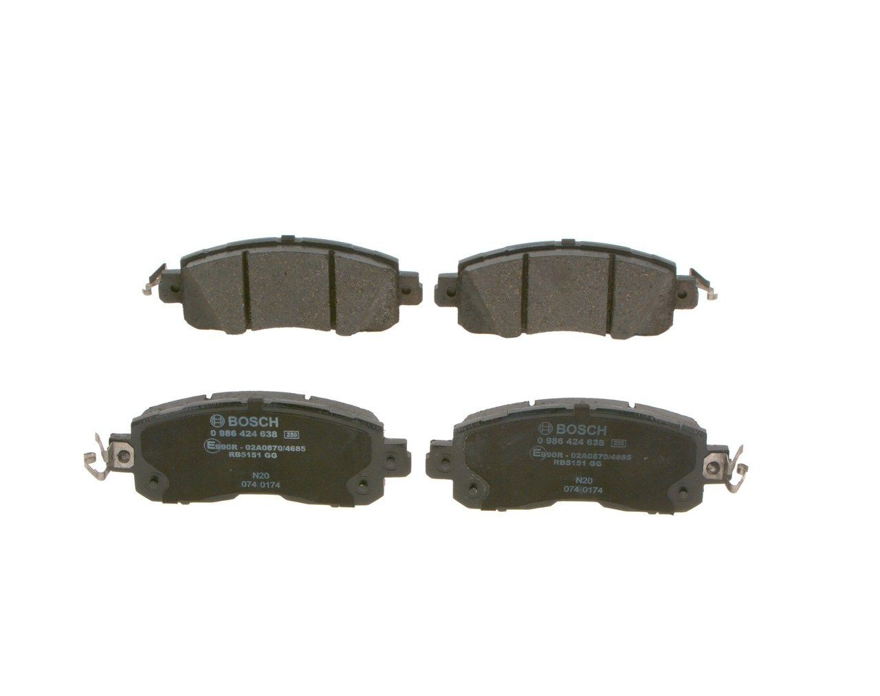Купить 0986424638 Bosch Колодки тормозные