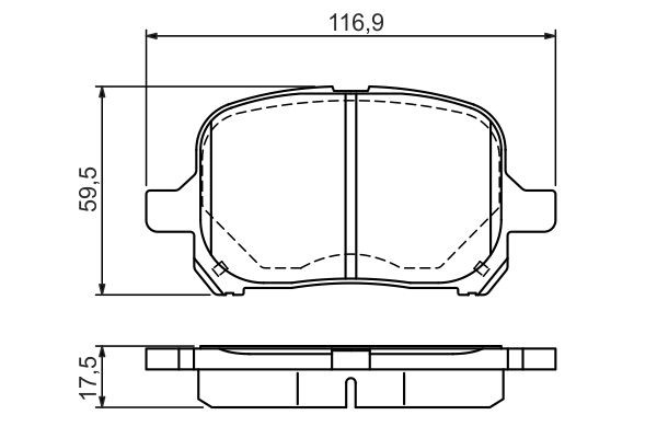 Тормозные колодки Bosch 0986424639