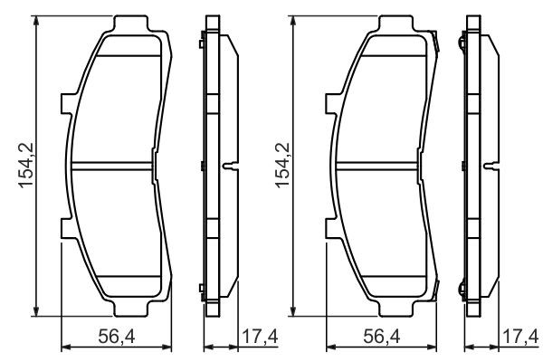 Купить 0986424656 Bosch Колодки тормозные