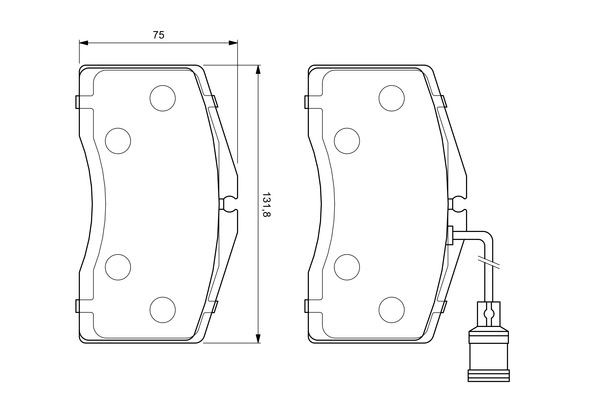 Передние тормозные колодки 0986424664 Bosch