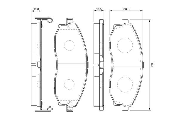 Тормозные колодки Bosch 0986424670