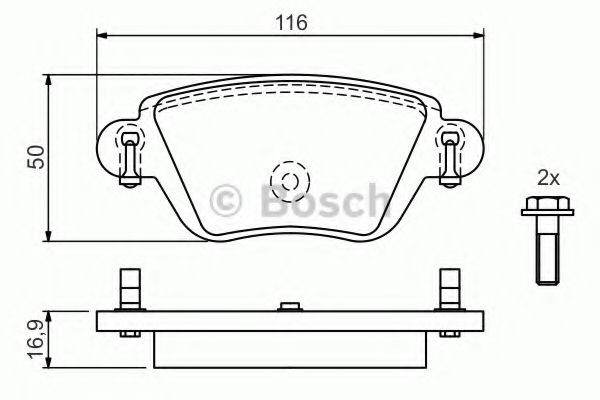 Колодки дисковые  Bosch 0986424671 цена, от 27.16 USD