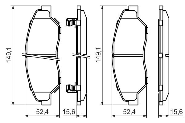 Передние тормозные колодки 0986424696 Bosch