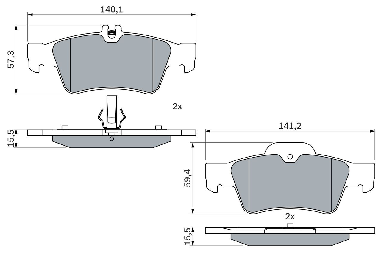 0986424699 Bosch Колодки тормозные дисковые комплект