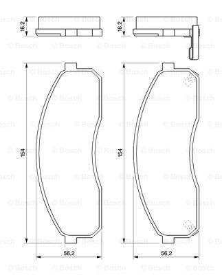 Передние тормозные колодки 0986424714 Bosch