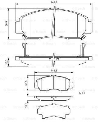 Тормозные колодки Bosch 0986424722