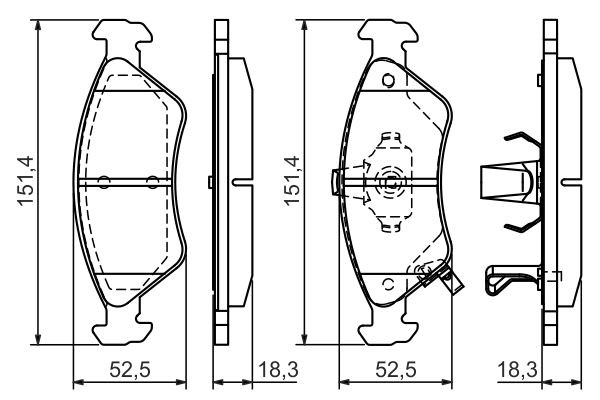 0986424725 Bosch Колодки передние