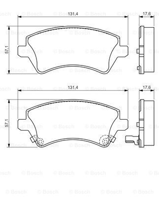 Тормозные колодки Bosch 0986424735