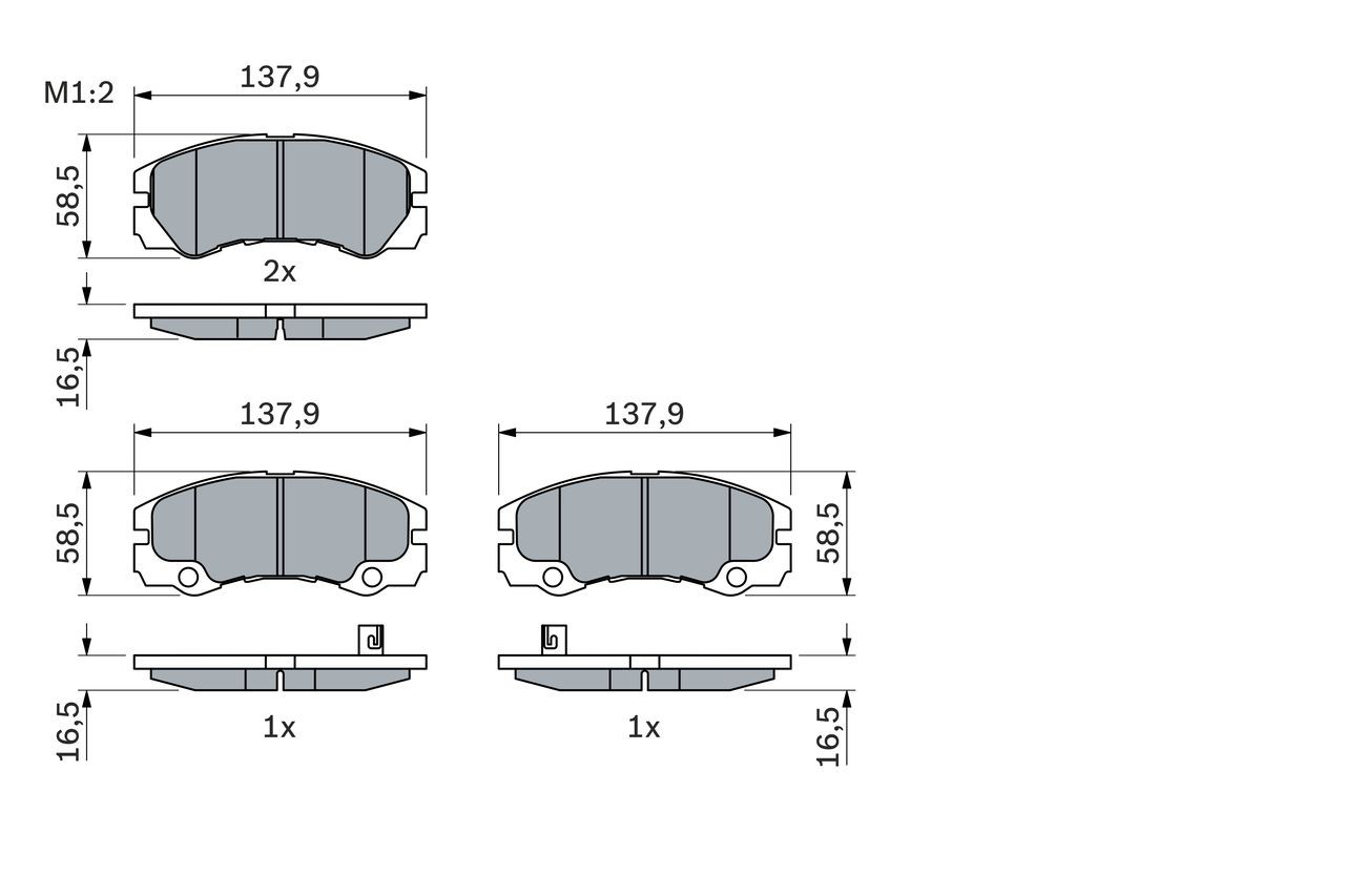 Купить 0986424760 Bosch Колодки тормозные